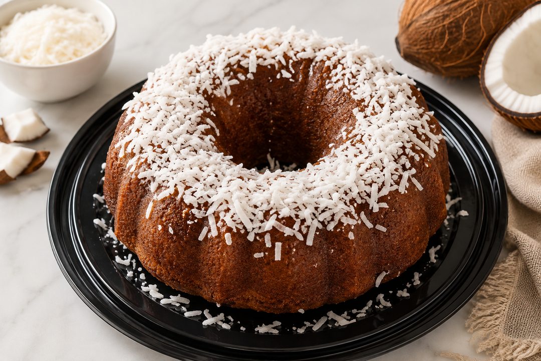 Coconut rum cake